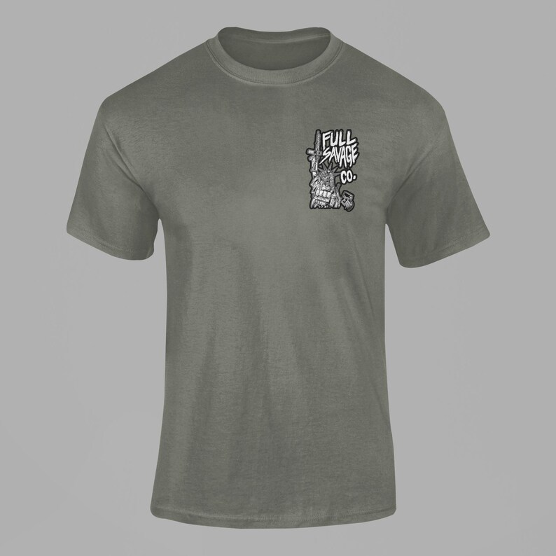 Freiheitsstatue Schädel bewusst T-Shirt von Full Savage Bild 8