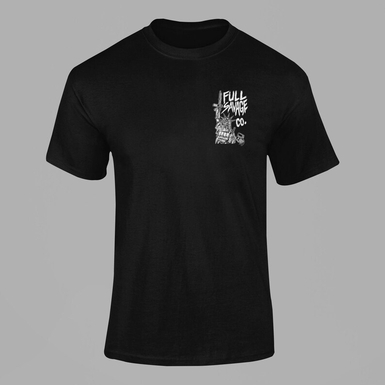 Freiheitsstatue Schädel bewusst T-Shirt von Full Savage Bild 7