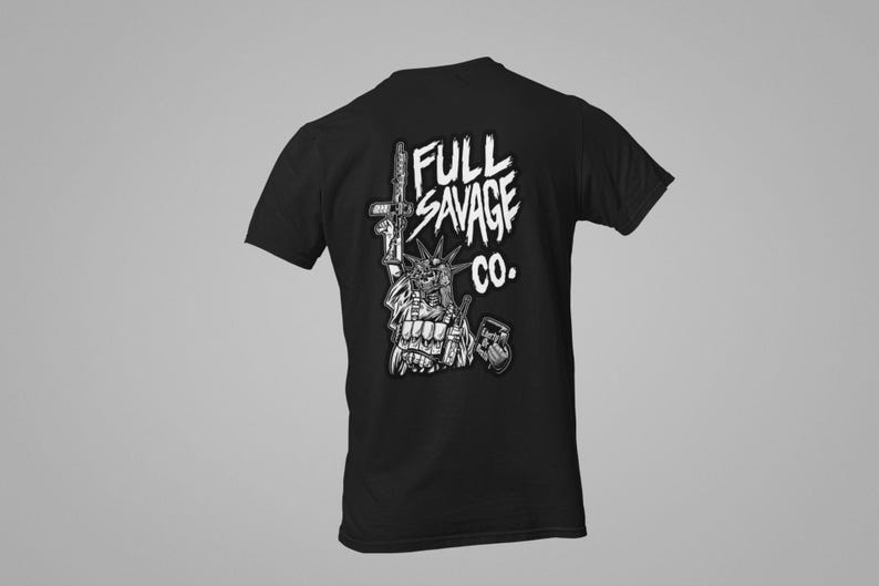 Freiheitsstatue Schädel bewusst T-Shirt von Full Savage Bild 2