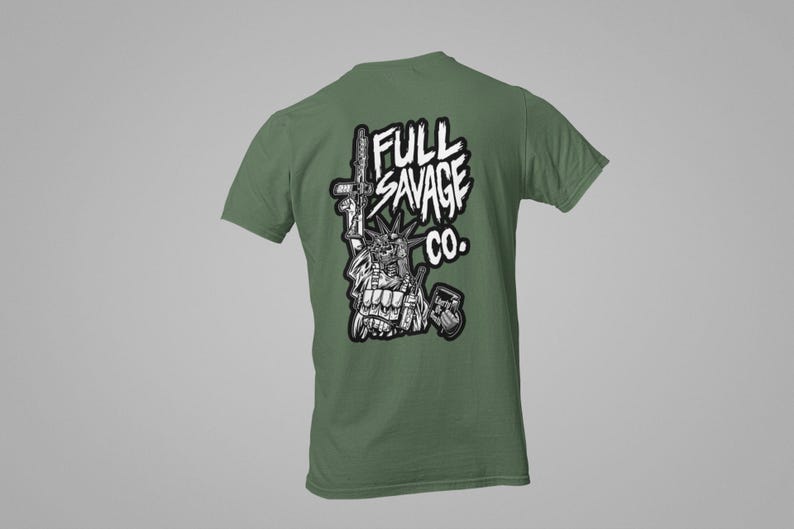 Freiheitsstatue Schädel bewusst T-Shirt von Full Savage Bild 4