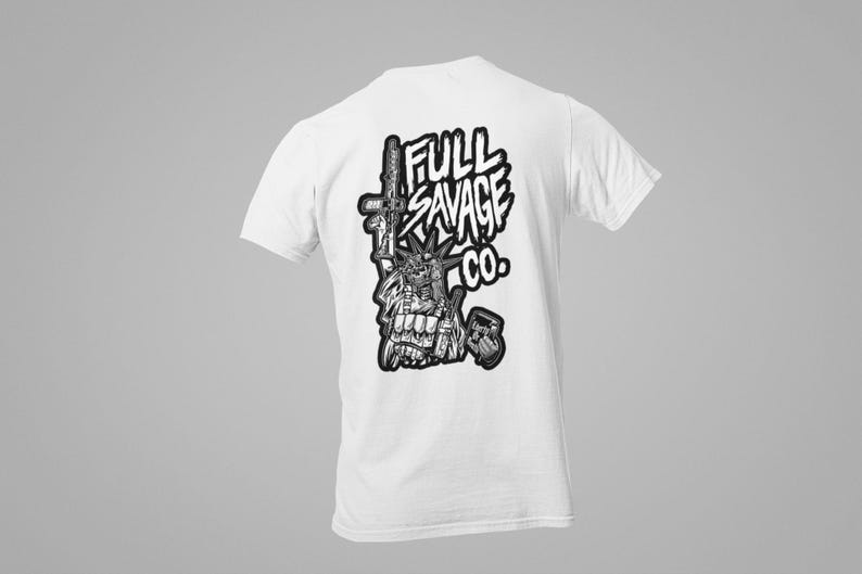 Freiheitsstatue Schädel bewusst T-Shirt von Full Savage Bild 1