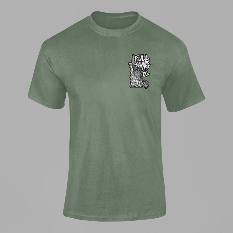 Freiheitsstatue Schädel bewusst T-Shirt von Full Savage Bild 9