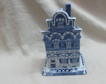 Rare Antique Royal Delft Blue Incense Burner Delfts on Rokende Moor Koninklijk