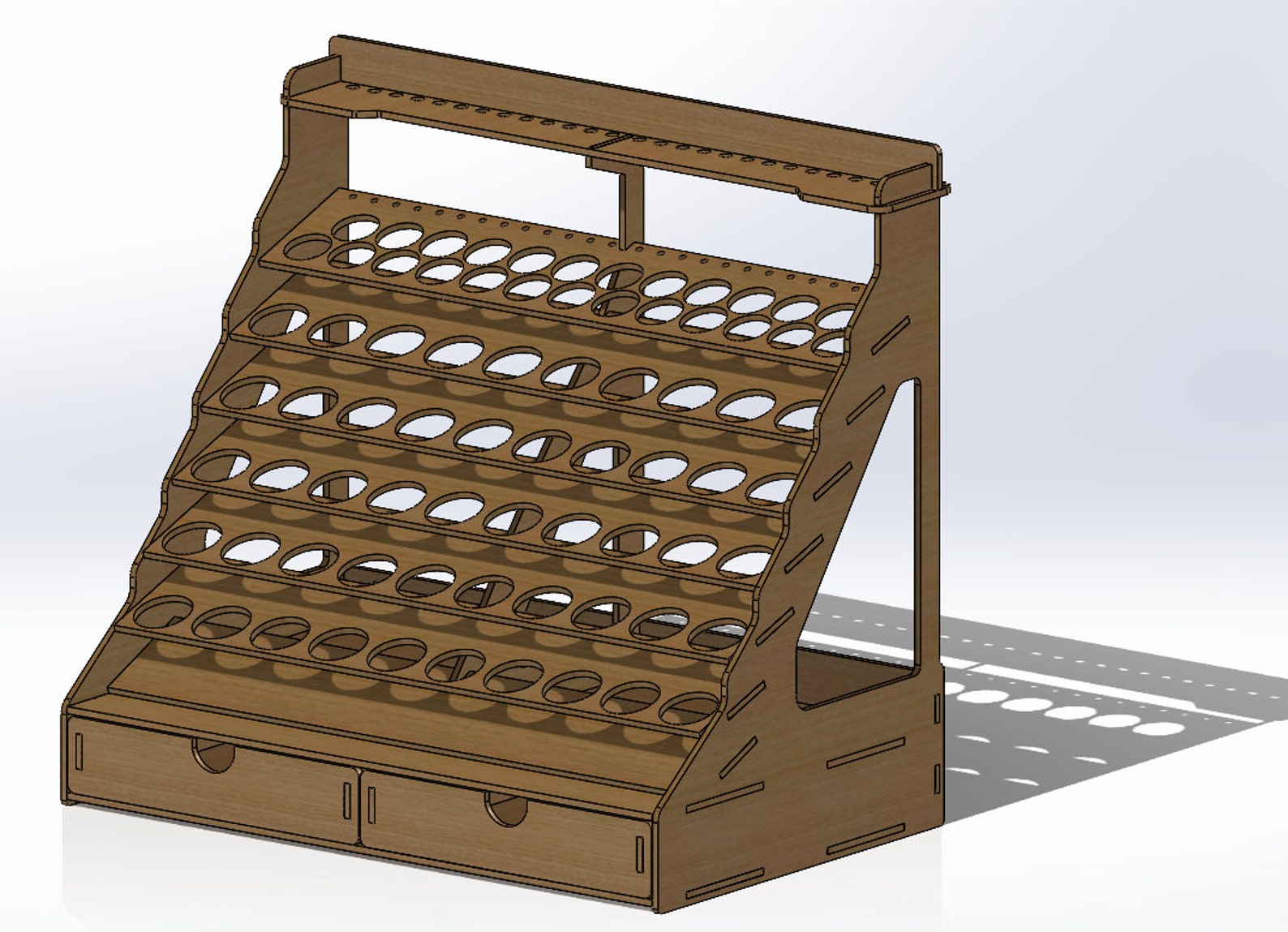 Paint Rack/holder - DXF/SVG File for Laser Cutting - Mdf/plywood 4mm ...