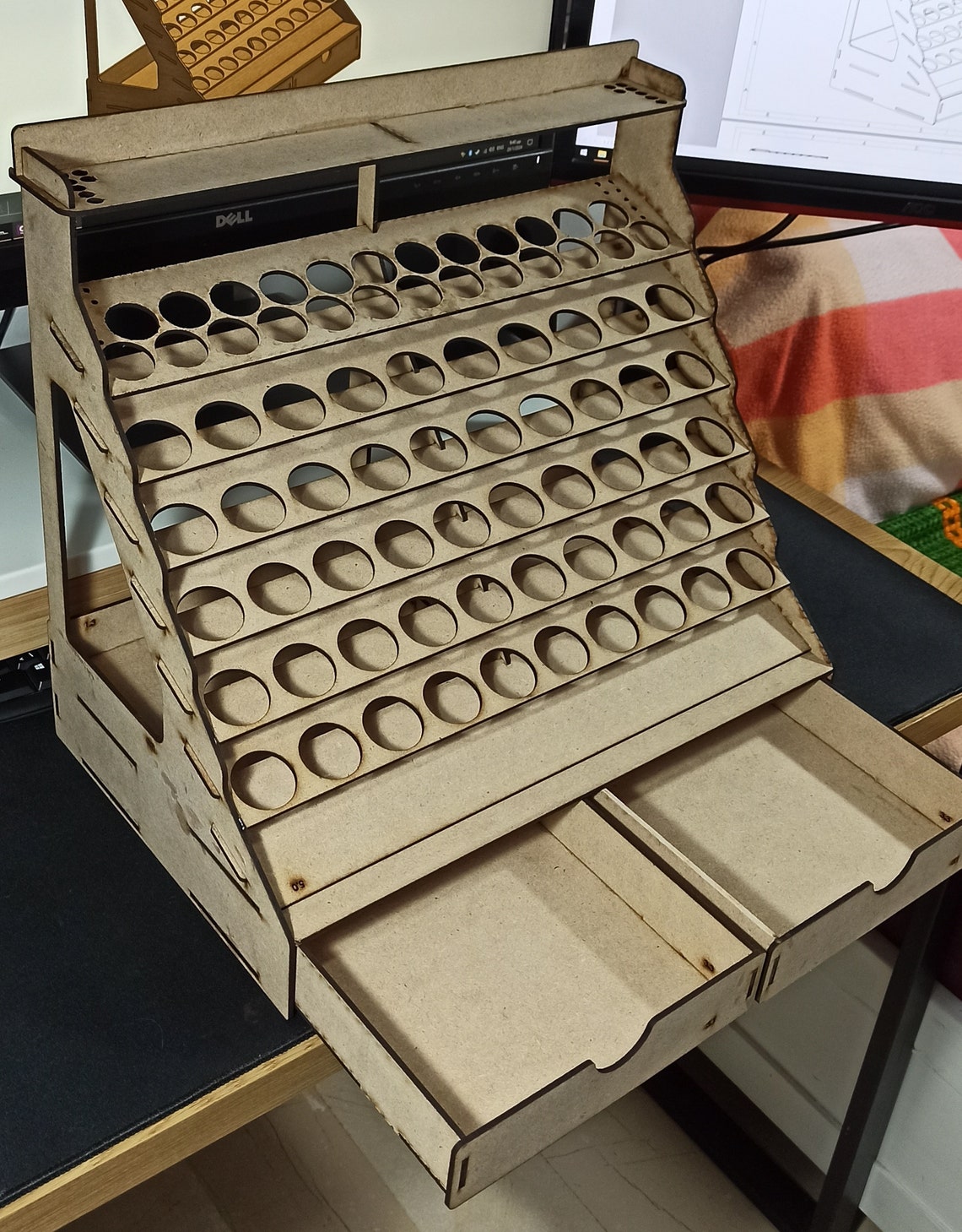 Paint Rack/holder - DXF/SVG File for Laser Cutting - Mdf/plywood 4mm ...