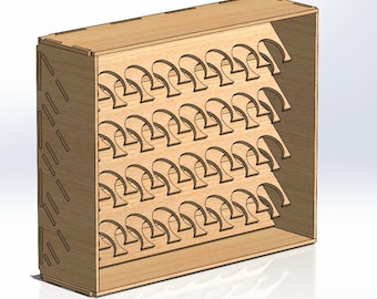 Paint Rack/Holder/Box - DXF/SVG file for Laser Cutting - MDF/Plywood 4mm