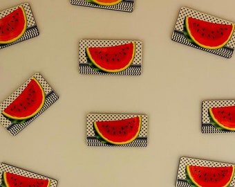 Watermelon Pattern Keffiyeh Fridge Magnet - Palestinian Inspired Decor