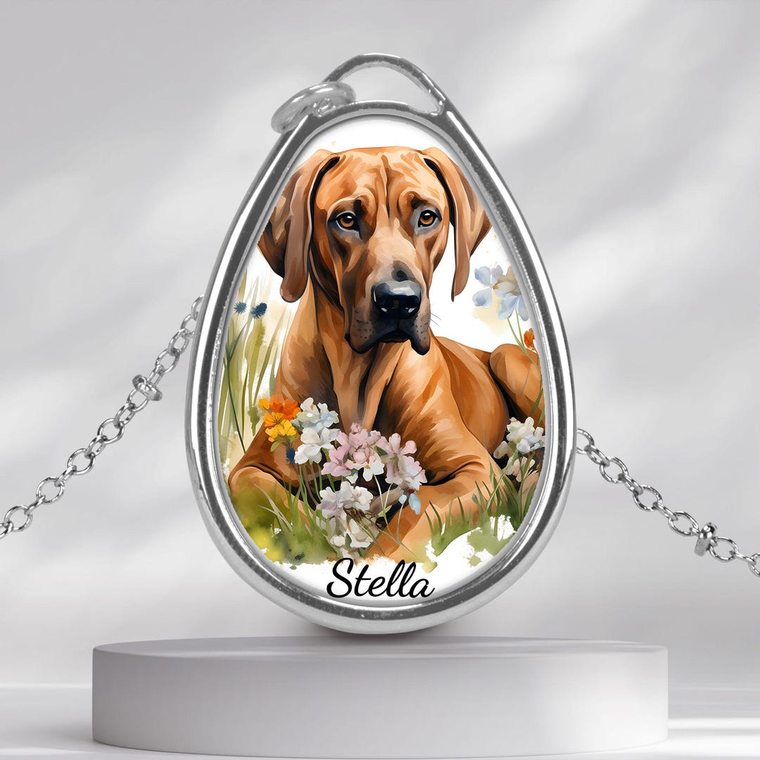 Rhodesian Ridgeback Necklace Pendant - Personalized Dog Name Jewelry - Etsy