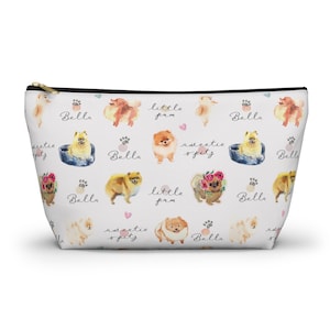 Pomeranian Spitz Zipper Pouch: Personlig kosmetisk reseväska