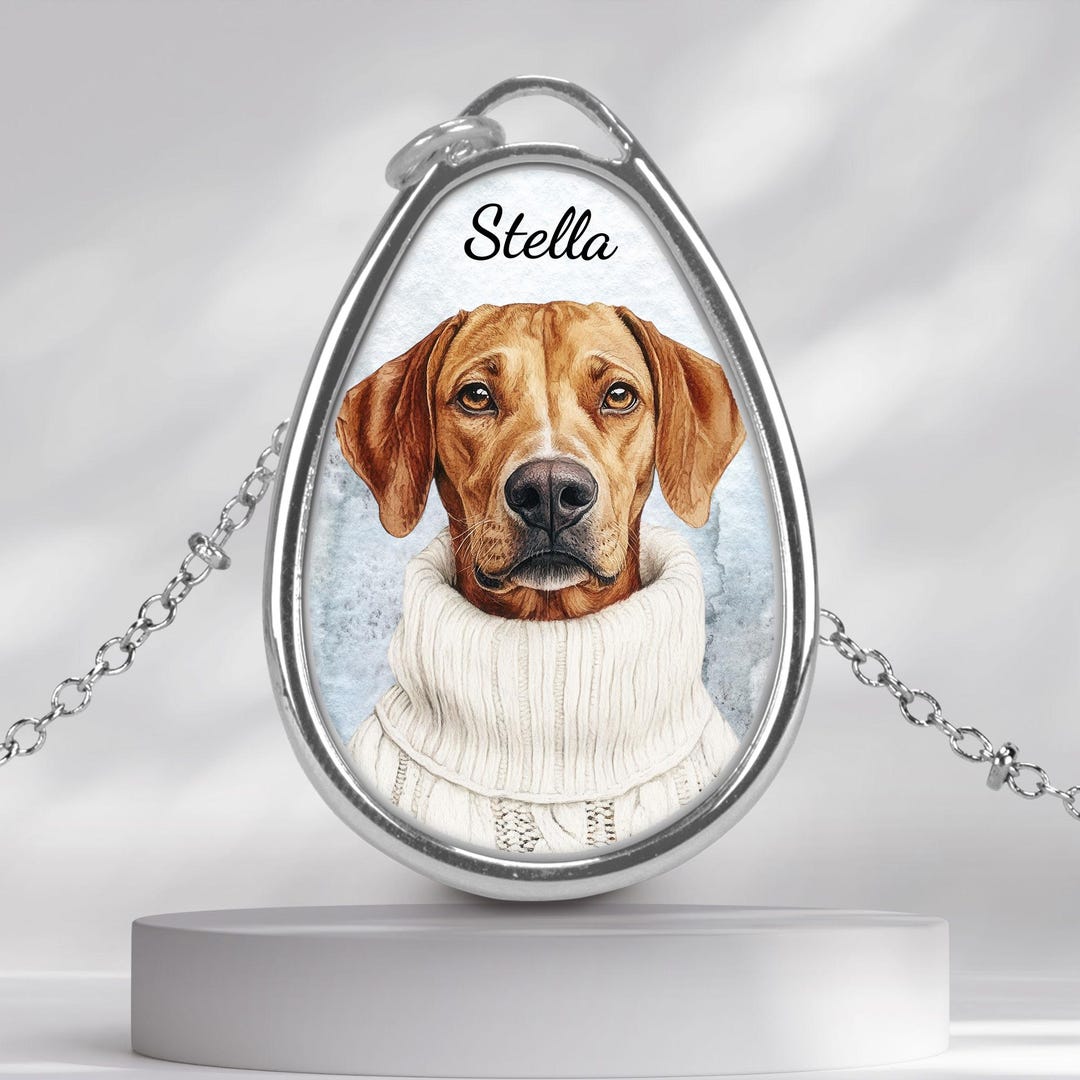 Cozy Rhodesian Ridgeback Necklace Pendant - Personalized Dog Name ...