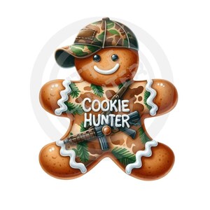 Lebkuchen Junge PNG, Cookie Hunter PNG, Kinder Jagd PNG, Lebkuchen PNG, Cookie PNG, digitaler Download, Sublimation, DTF, DTG