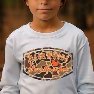 Backwoods Heartbreaker png, png de chasse, camouflage old school, png de chasse pour enfants, numérique, sublimation, lot de la Saint-Valentin, Saint-Valentin enfants png