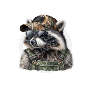 Camo Waschbär Png, Waschbär Jäger Png, Waschbär Png, digitaler Download, Sublimation, DTF, DTG