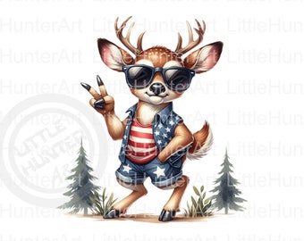 Patriotic Deer png, Deer png, Buck png, Digital Download, Sublimation, DTF, DTG