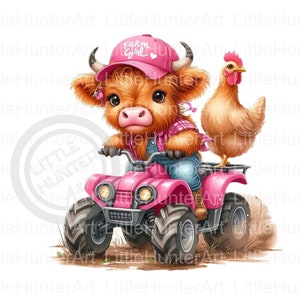 Country Girl PNG, Farm Girl png, Farm Cow png, Farming png, Cow png, Tracteur png, Téléchargement numérique, Sublimation, DTF, DTG