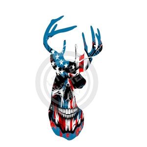 Deer mit Schädel png , Buck png , Hirsch png , Jagd png , Hirschjagd png , Digitaler Download, Sublimation, DTF, DTG