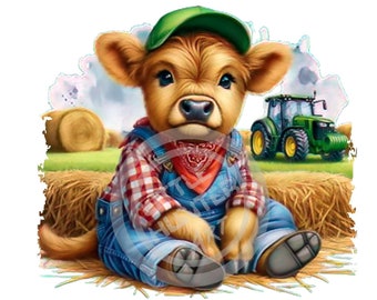 Farm Cow png, Farming png, Cow png, Digital Download, Sublimation, DTF, DTG