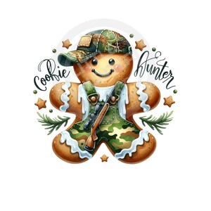Lebkuchen Junge PNG, Cookie Hunter PNG, Kinder Jagd PNG, Lebkuchen PNG, Cookie PNG, digitaler Download, Sublimation, DTF, DTG