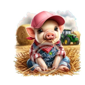 Farm Pig png, Farming png, Pig png, Digital Download, Sublimation, DTF, DTG