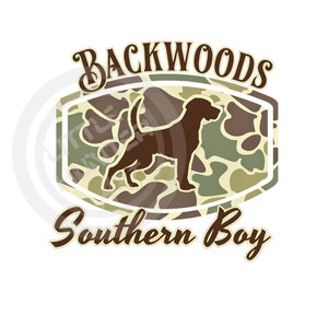 Southern Boy png, png de chasse, camouflage old school, png de chasse pour enfants, numérique, sublimation, DTF, DTG