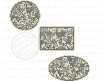 Camo Patches PNG Bundle: Hunting Camouflage Designs (Digital Download)