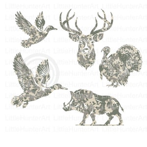Camuflaje de la vieja escuela sin contorno, png de ciervo, png de jabalí, png de pato, png de pavo, png de caza, png de paquete de caza, digital, sublimación, DTF, DTG