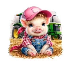 Farm Pig png, Farming png, Pig png, Digital Download, Sublimation, DTF, DTG