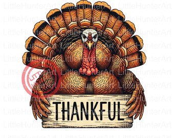 Thanksgiving png, Hunting Turkey PNG: Thankful png, (Digital Download)