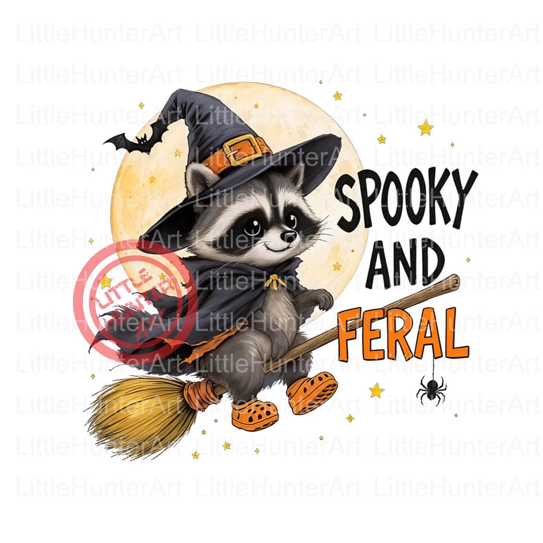 Spooky Raccoon PNG: Feral Halloween Graphic (digital Download) - Etsy