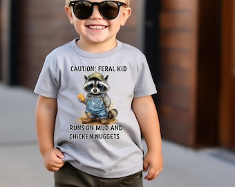 Feral Kid Raccoon PNG: Funny Animal Clipart (Digital Download)
