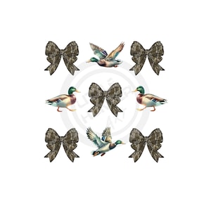 Arco de camuflaje de la vieja escuela png, arco de coqueta con patos, camuflaje png, caza png, arco png, descarga digital, sublimación, DTF, DTG