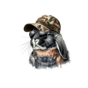 Kaninchen Jäger Png, Kaninchen Jagd Png, Jagd Png, Digital Download, Sublimation, DTF, DTG
