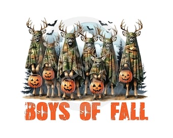 Spooky Deer Halloween PNG: Boys of Fall, Hunting Design (Digital Download))