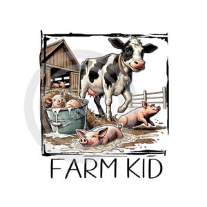 Farm Kid PNG, Country Girl png, Farm Girl png, Farming png, Téléchargement numérique, Sublimation, DTF, DTG