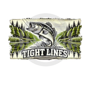 Pesca de lubina (PNG), Líneas tensas (PNG), Pesca (PNG), Descarga digital, Sublimación, DTF, DTG