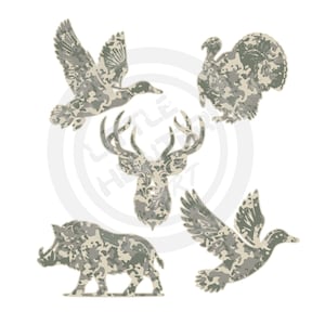 Old School Camo com contorno, cervo png, javali png, pato png, peru png, caça png, pacote de caça png, digital, sublimação, DTF, DTG