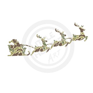 Papá Noel con camuflaje de la vieja escuela png, png de caza, camuflaje de la vieja escuela, png de caza para niños, digital, sublimación, DTF, DTG
