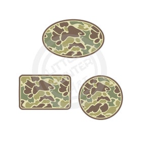 Lot de patchs camouflage Old School png, lot de camouflage chasse png, téléchargement numérique, sublimation, DTF, DTG