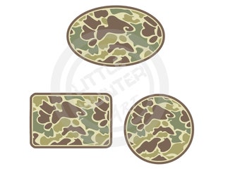 Camo Hunting Patches PNG Bundle: Old School Camouflage (Digital Download)