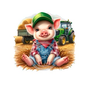 Farm Pig png, Farming png, Pig png, Digital Download, Sublimation, DTF, DTG