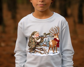 Santa Boop png, Deer Hunting Santa png, Christmas Sublimation Design (Digital Download)