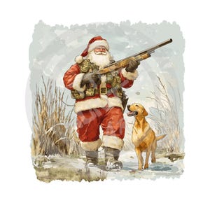 Pato cazando a Papá Noel png, Papá Noel png, Pato png, Navidad png, Descarga digital, Sublimación, DTF, DTG
