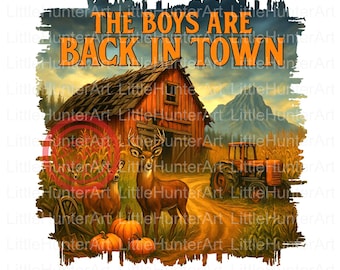Boys of Fall PNG: Deer Hunting Autumn Design (Digital Download