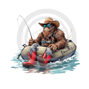 Boatin' and Floatin' png, Lake Life png, Bigfoot png, Download digitale, Sublimazione, DTF, DTG
