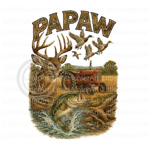 Camo papaw png, camouflage old school, Duck Hunter png, png de chasse, téléchargement numérique, sublimation, DTF, DTG