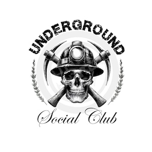 Underground Social Club png, Coal Miner png, West Virginia png, Digital Download, Sublimation