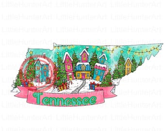 Preppy Tennessee Christmas PNG: Preppy Christmas Design (Digital Download)