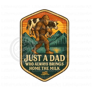Bringing Home the Milk png, Bigfoot png, Digital Download, Sublimation, DTF, DTG