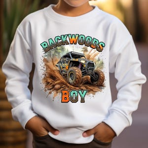 Backwoods Boy png, Four Wheelin' png, ATV png, Muddin' png, téléchargement numérique, sublimation, DTF, DTG