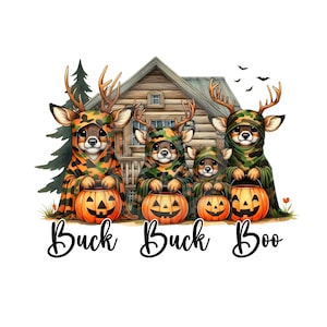 Spooky Deer png ,Buck Buck Boo png, Halloween png, Deer Hunting png, Hunting png, Digital Download, Sublimation, DTF, DTG